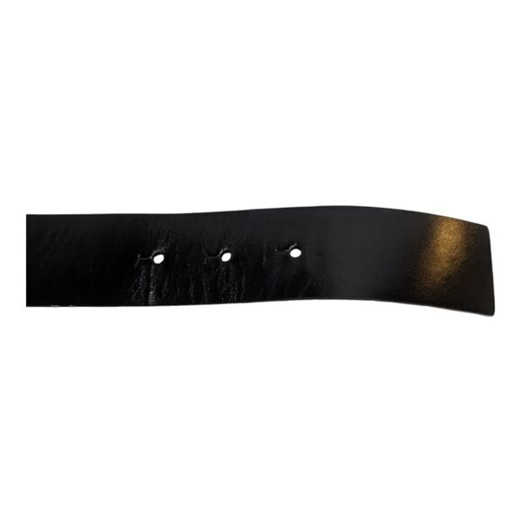 Vintage St. John Black Italian Leather Two Tone Rectangle Buckle Belt, S main image 7